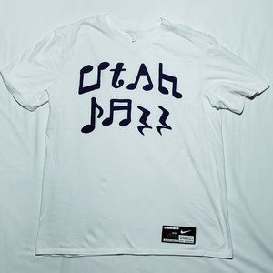 NIKE UTAH JAZZ SHIRT WHITE LARGE EUC